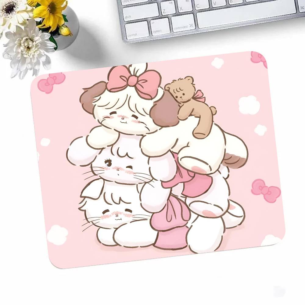 Cute Cartoon Mikko Illustration Mousepad Small LockEdge Mouse Pad For Gamers Computer Desk Pad Rectangular Anti-slip Rubber