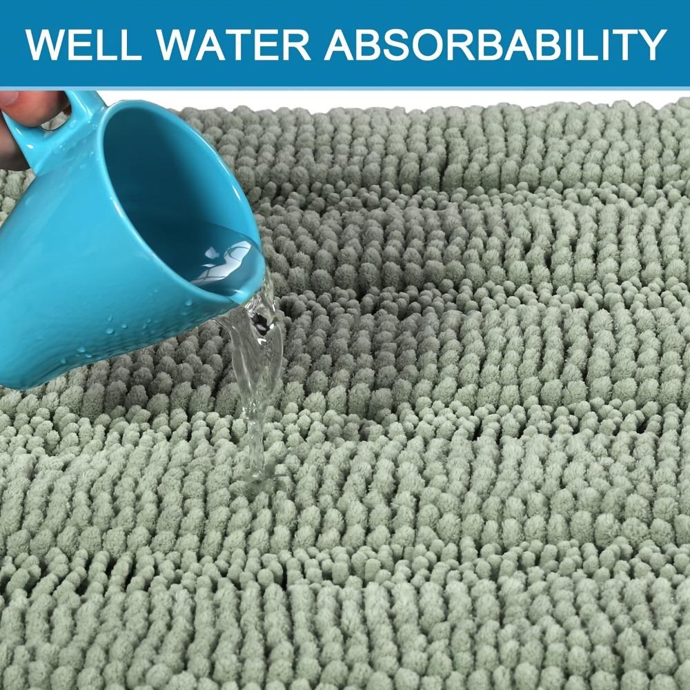 Shaggy Hair Chenille Bath Mat Non-Slip Kitchen Floor Mat Practical Small Carpet  Bedroom