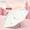 Paradise Umbrella Black Coating Sun Protection Uv Protection Sun Umbrella for Women Lightweight Folding Student Umbrella Dual-Use for Sun and Rain