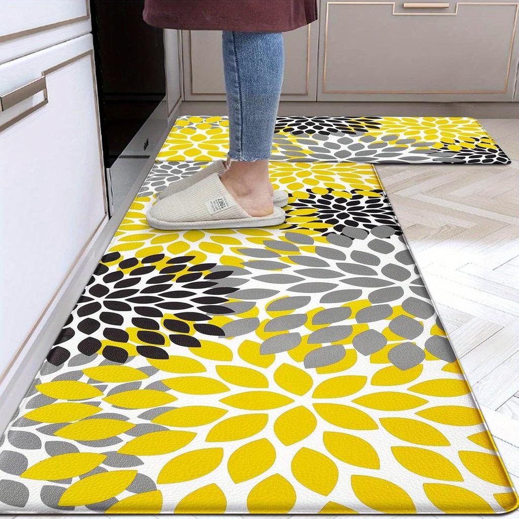 1PC Starfish Seashell Pattern Kitchen Rug Non-Slip Door Mats Pop design Bathroom Rug Bath Mat Carpet for Home Sink Laundry Decor