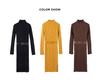 Autumn/Winter 2025 High-Neck Knit Wool Split Dress