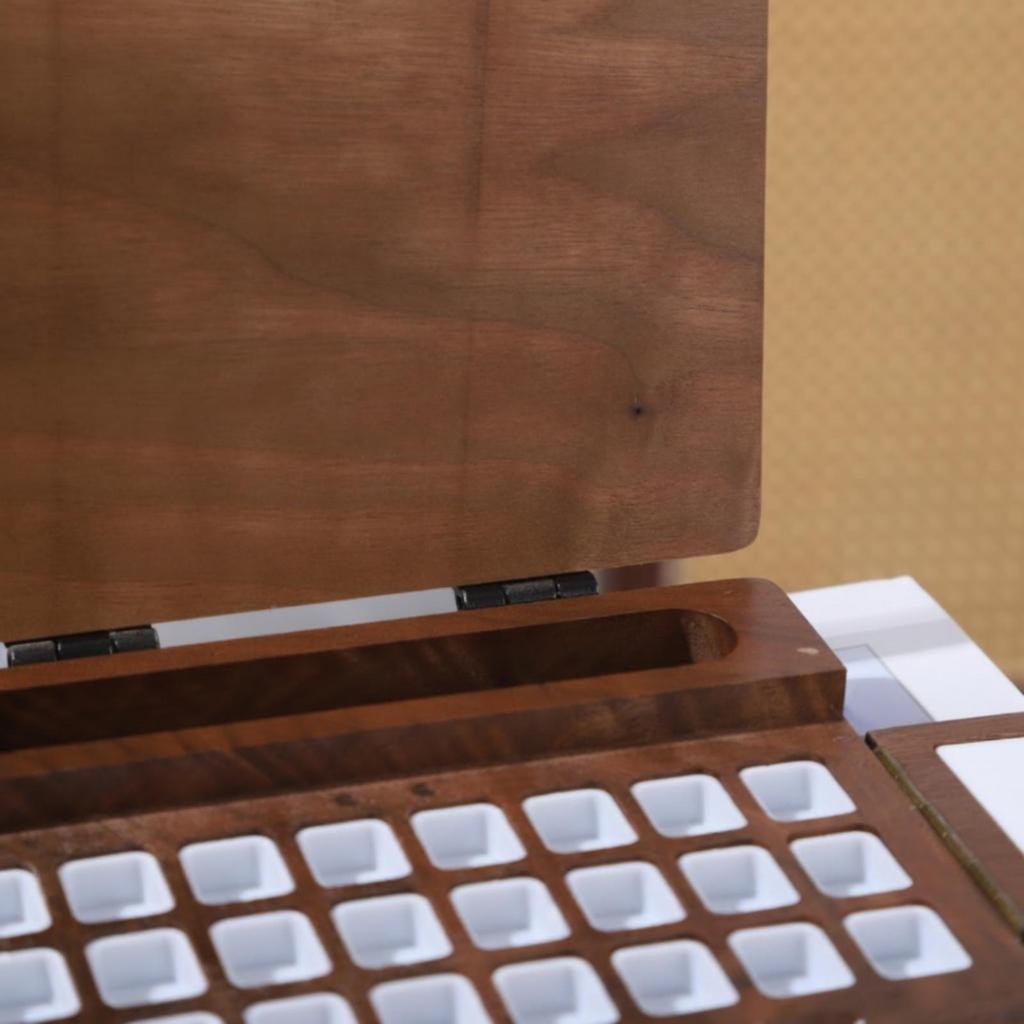 Paint Box with Mixing Tray Portable Wooden Compact Palette for