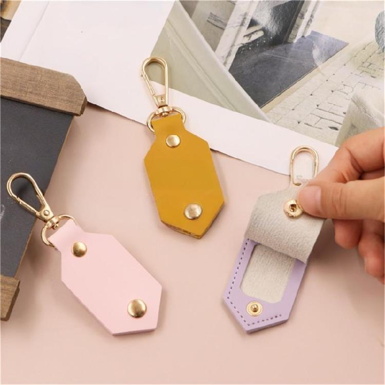 Sturdy Leather Keychain Charm with Photo Unique Fashion Accessory Craft Supplies for Trendy Women Ladies Everyday Use