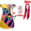 Kids Girls Boys Cosplay Christmas Eve Scary Ghost Bride Sally Skeleton Jack Dress Striped Halloween Character Dress Up Costume
