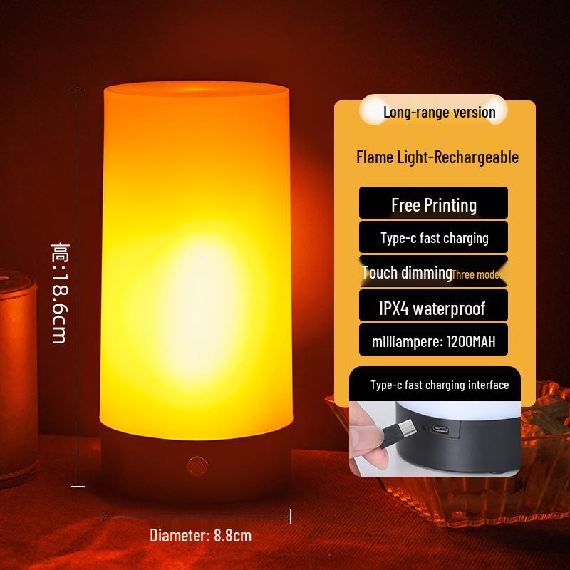 Outdoor Camping Night Market Table Lamp – Creative Small Charging Light for Desktop or Bar Atmosphere