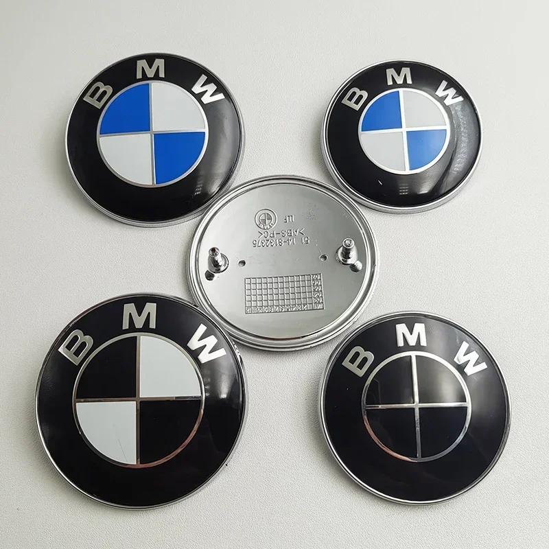 3d ABS 74mm 82mm Car Front Hood Emblem Bonnet Logo Rear Trunk Badge For BMW E39 E46 E90 E60 E91 E91 E61 E62 E87 G20 Accessories