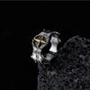 Starburst Ring Mannen Trendy Koude Stijl Wijzende Vinger Ring Eenvoudige Ouderwetse Anti-Open Ring voor Mannen