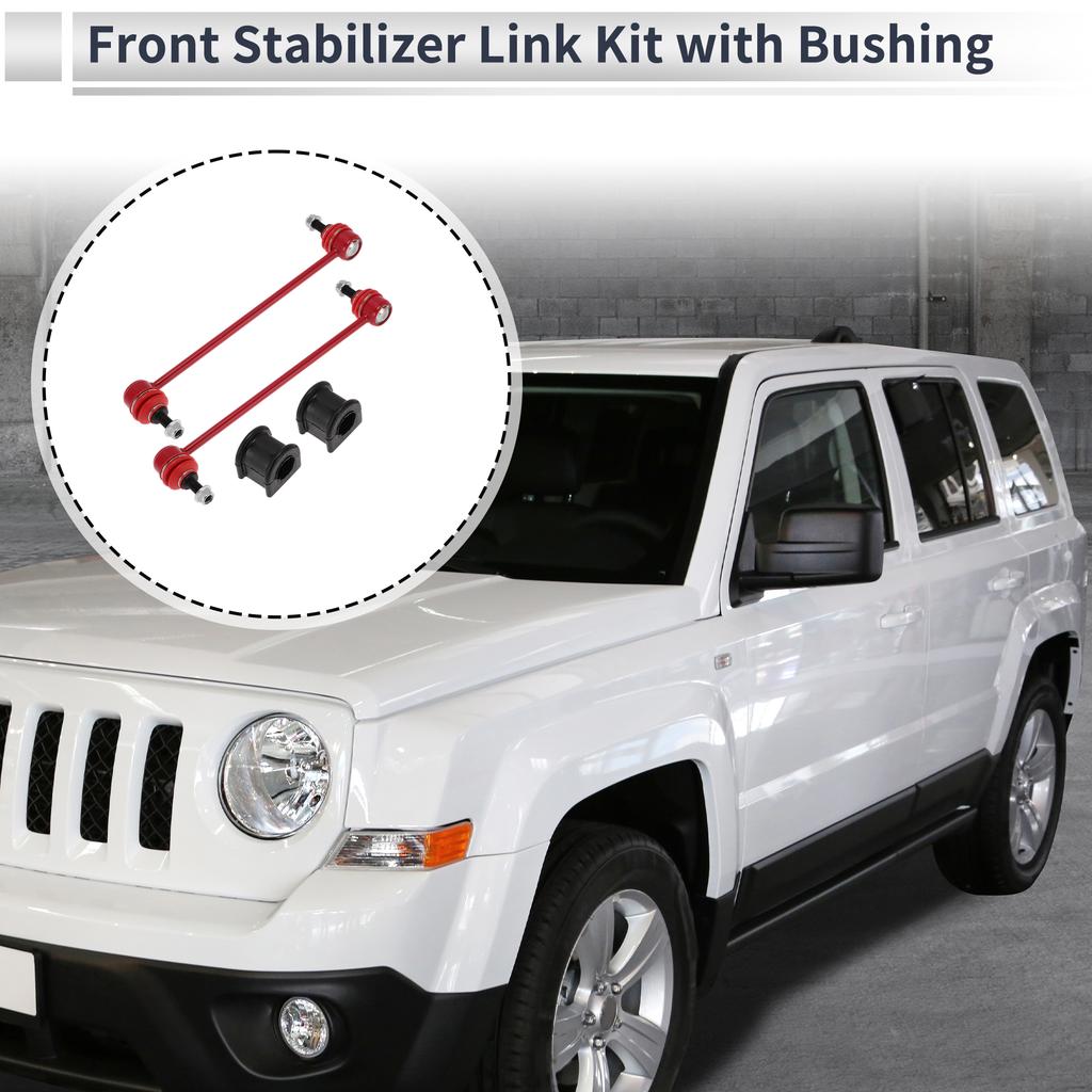 X Autohaux Front Stabilizer Bar Links with 2 Pcs Bushing for Jeep Patriot No.K80258 1Set