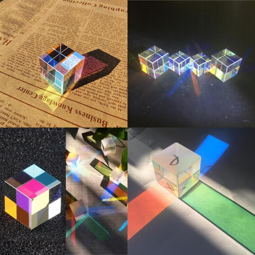 Sonnenfänger Prisma Würfel mit Brechlicht zum Verschenken und für die Heimdekoration