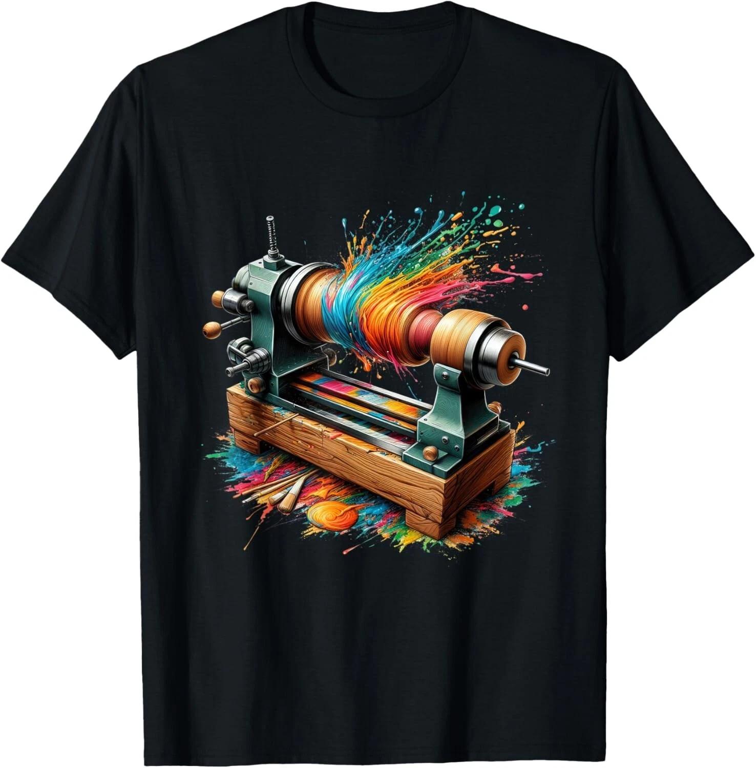

Colorful Art Woodturner Lathe Woodturning Gift Unisex T-Shirt 3XL