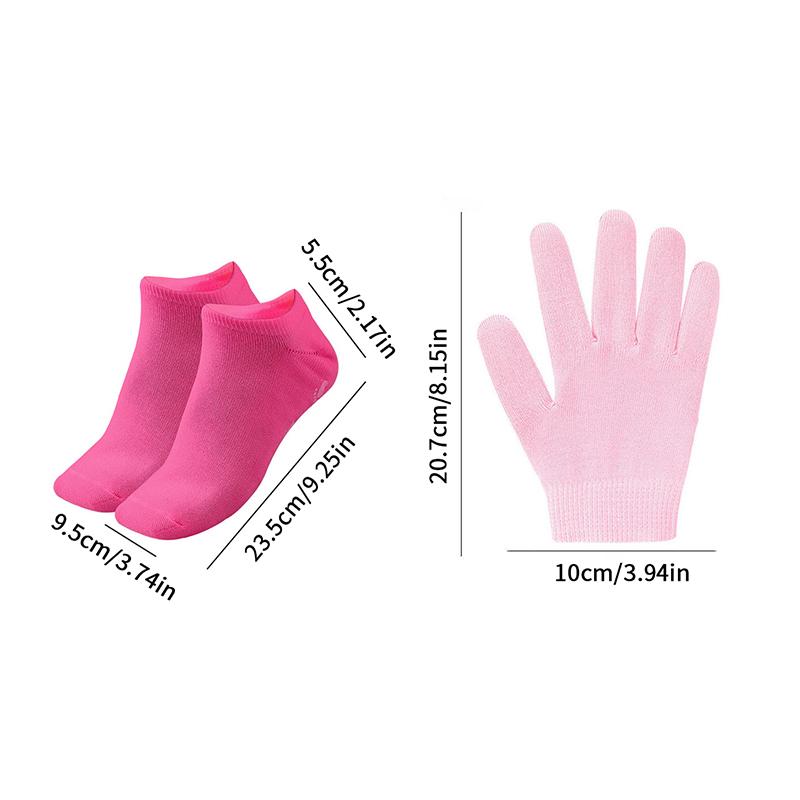 1Pair Multi Colored Essential Oil Moisturizing Socks Gloves For Dry Cracked Feet Nourishing Skin Lubricating Foot Care Massage