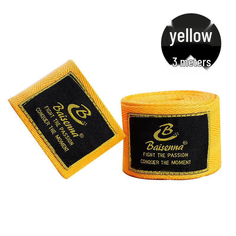 White Micro-Elastic Muay Thai Hand Wraps - 5m & 3m Black Cotton Fist Bandage for Boxing & Sanda