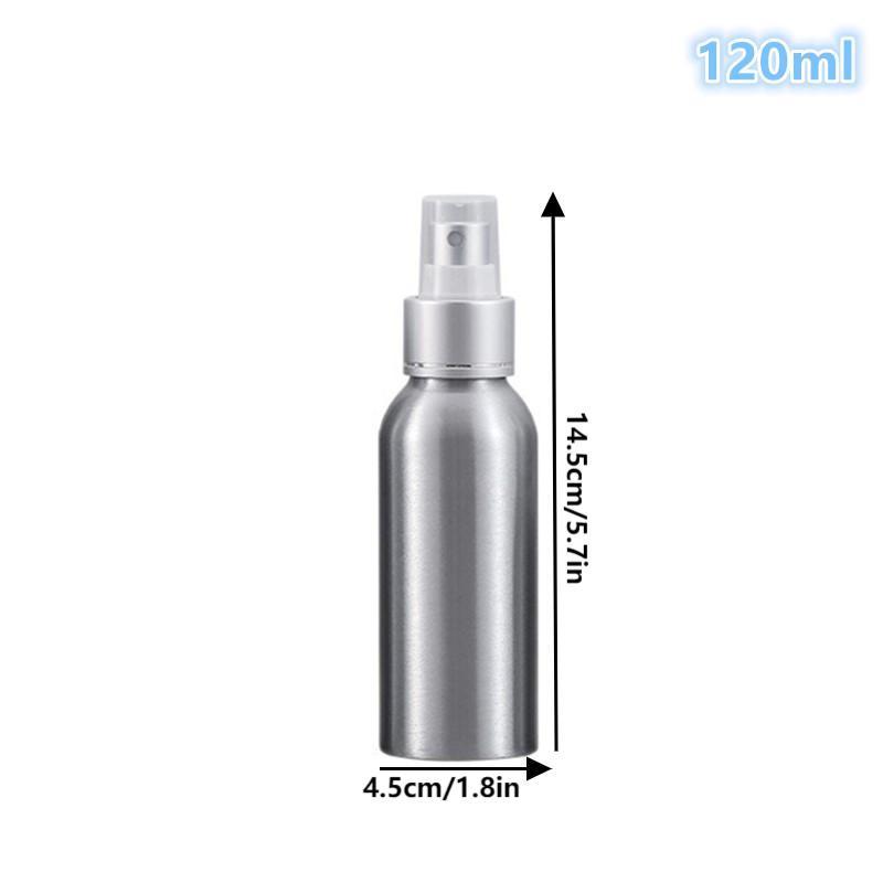 50/100/120/150/200/250Ml Empty Aluminum Spray Bottle Cosmetic Bottle Mini Metal Atomizer Bottles Travel Size For Cosmetics