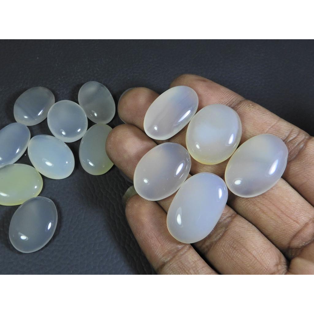 283Cts. Natural Onyx Agate Ring Size Oval Cabochon Loose Gemstone 15Pcs Lot A-626