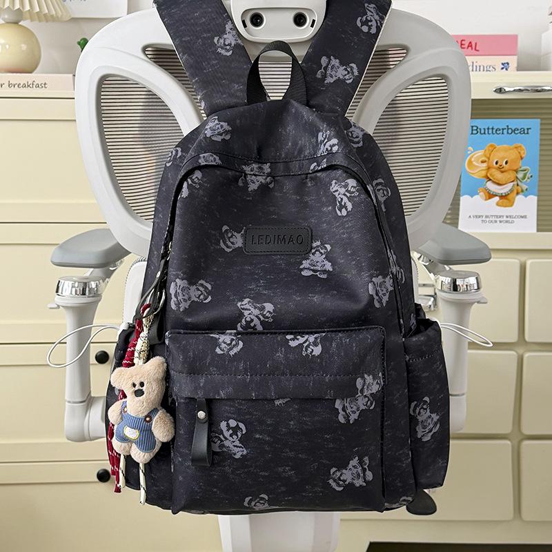 Schoolbag Korean Version of Large Capacity Nylon Student Backpack Cartoon Cute Junior High School High School College Student Japanese Casual Backpack