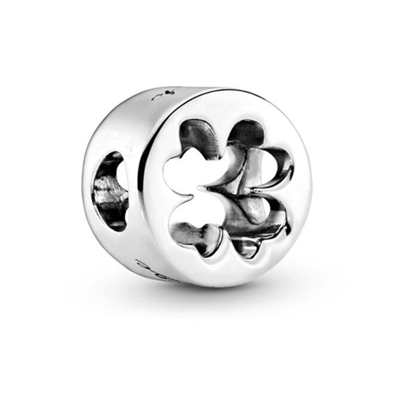 

Diy Women Jewelry Gifts Lucky Four-Leaf Clover Heart Charm Beads Fit Original European Bracelets Necklace Accessories