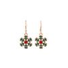 Hot Sale Fashion Personality Christmas Pendant Earrings Alloy Dripping Oil Christmas Snowflake Stud Earrings