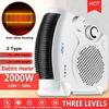 2000W Personal Space Electric Air Heater Fan Warmer Winter Home Office Desktop Electric Heater Portable Electric Fan Heater