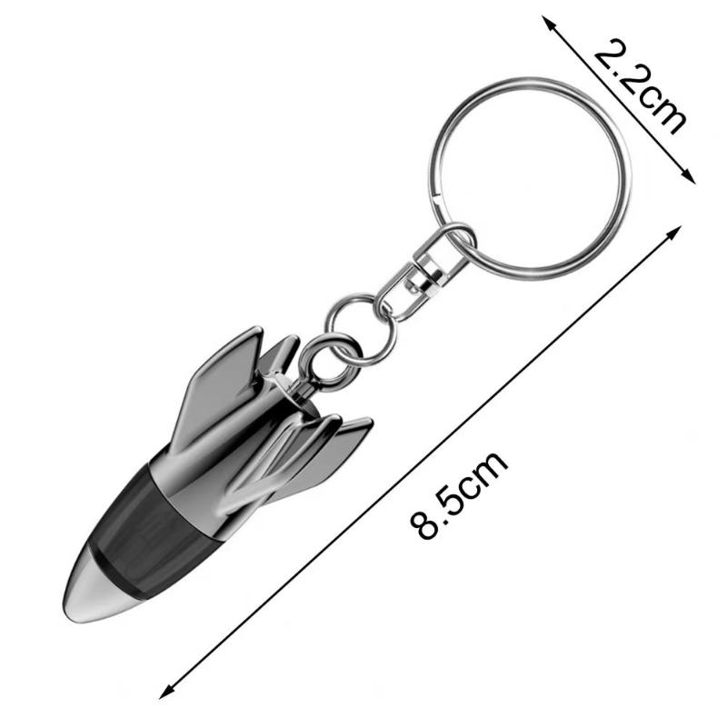 Car Static Eliminator Discharger Keychain Pendant Novel Rocket Design Anti-Static Device For Car Metal Door Handle