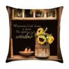 Sunflower Printed Cushion Cover Sofa Home Decor Pillowcase   Splendid Floral Plant