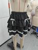 Sweetheart Patchwork Lace Trim Polka Dot Layered A-line Skirt