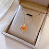Contemporary Maple Leaf Pendant Necklace for Women Combining Nature's Charm With Modern Fashion Statement Pieces