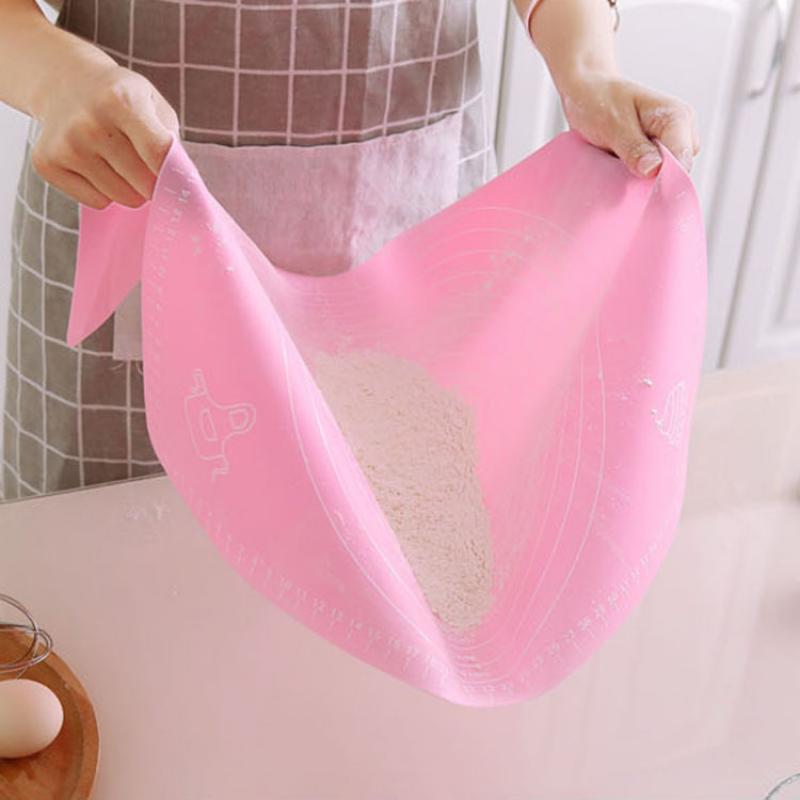 Multicolor Silicone Baking Mat Baking Sheet Pizza Dough Mat Soft Rolling Pastry Board Cutting Fondant Cake Dough Pad Bakeware