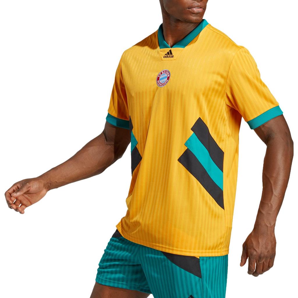 New Adidas SS23 Soccer Jerseys Men's Semi Fluorescent Gold HT8833
