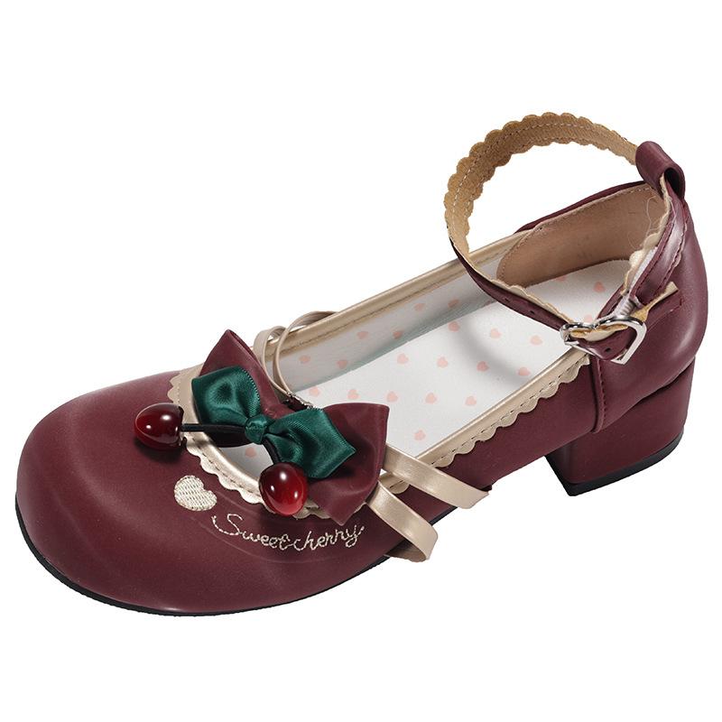 Retro Red High-end French Thick Heel Light Mouth Single Shoes Women's Summer 2025 New with Skirt Versatile Mary Jane Shoes