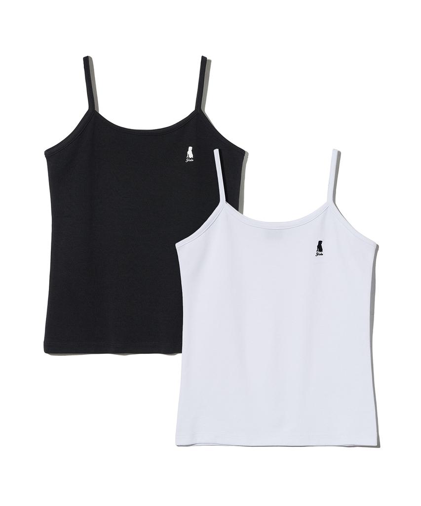 YALE 2-Pack Women'S Cool Cotton Basic Sleeveless White