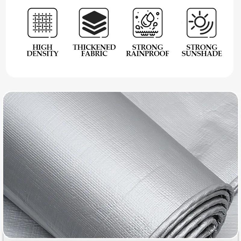 160GSM&180GSM Silvery Tarpaulin Outdoor PE Rainproof Cloth Camping Tent Ground Sheet Waterproof Sun Shading Sail Plant Raincover
