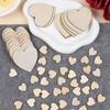 50/100/200Pcs Unfinished Wooden Hearts for Crafts 1-6cm Heart Blank Wood Ornaments Birthday Wedding Party Christmas Decor