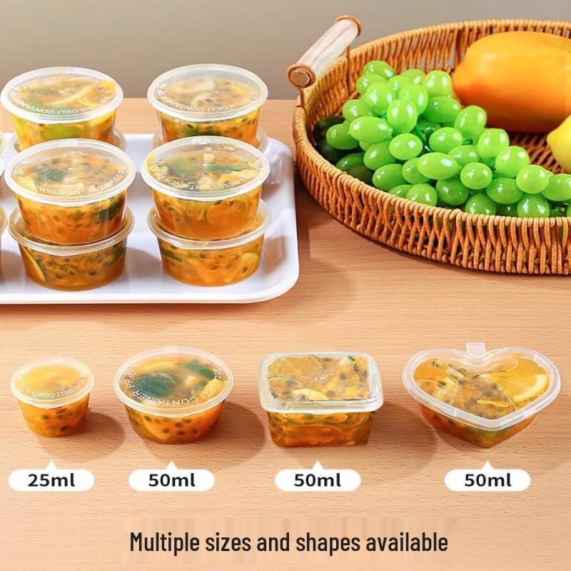 Disposable Round Sauce Cups with Lids