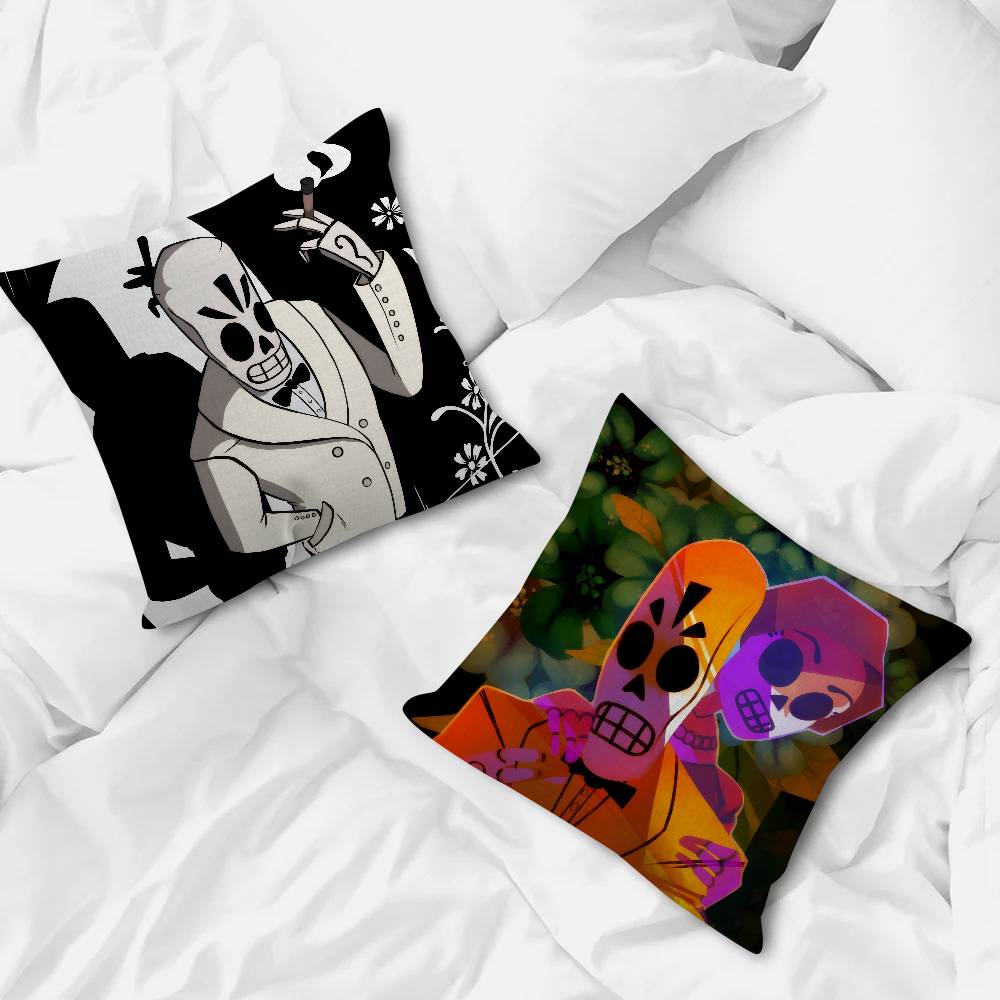 Classic ggGrim Fandango Game Pillow Gift Home Office Decoration Pillow Bedroom Sofa Car Cushion CoverPillow Case