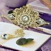 Women's Gold Color Brooch Wedding Jewelry Flower Brooch Family Wedding 2023