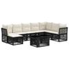 Garden Sofa Set 9 Pieces Black Poly Rattan