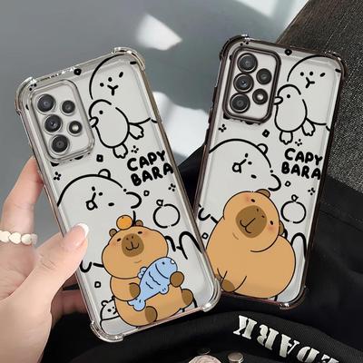 Funda Caricatura de Capibara Linda para Samsung Galaxy A13 A16 A52 A17 A35 A36 A26 A24 A21s A25 A33 A15 Cubierta Suave