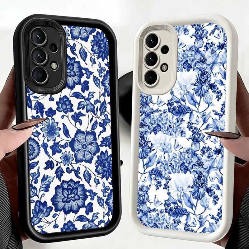Phone Case for Samsung Galaxy A17 A16 A15 A14 A13 Blue And White Porcelain Pattern A56 A36 A26 A55 A35 A25 A54 A34 A24 A53 A33 A