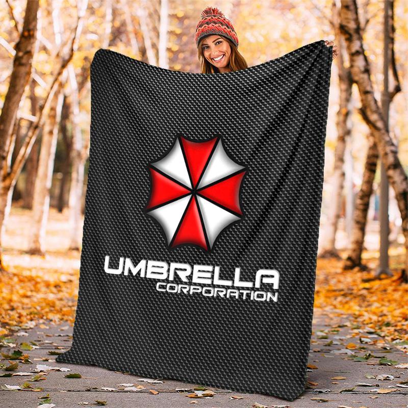 The Sci-fi Game Resident Evil Features the Umbrella Corporation Blanket a Soft Home Furnishing Nap Decoration a Warm Sherpa Blanket for All Seasons U1