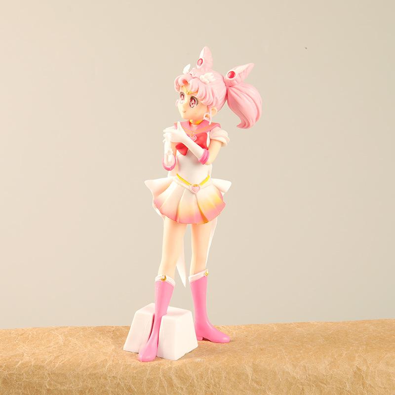 

17cm Kawaii Sailor Moon Cosmos Anime Figure The Movie Glitter Glamours Super Sailor Chibiusa Moon Action Model Ornament Toy Gift