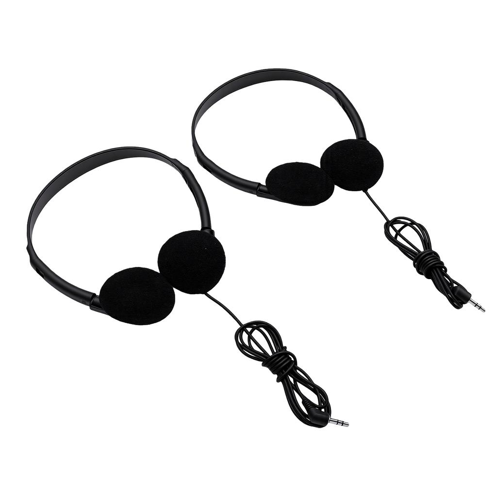 10pcs Kids Classroom Headphones Soft 3.5mm Wired Over Ear Design Adjustable Headband Headphones For Children Black