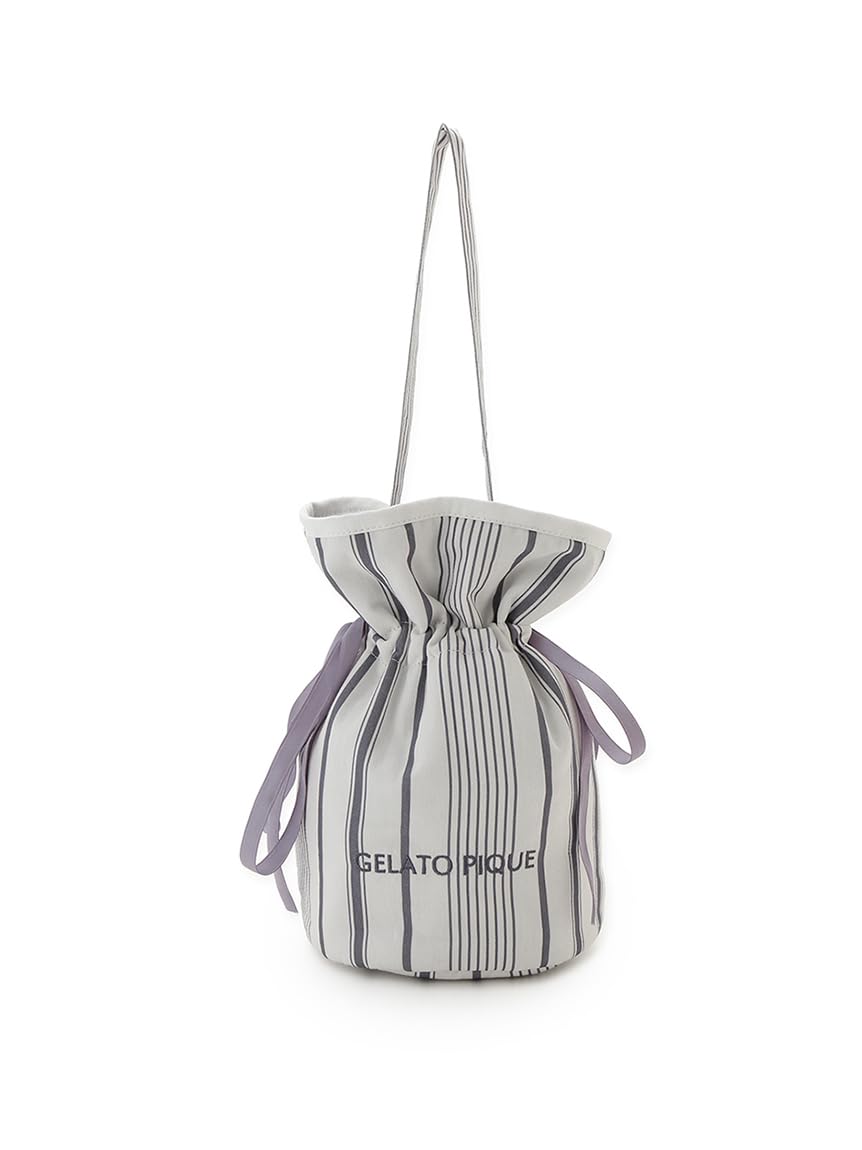 Gelato Pique Gauze Piping Ribbon Drawstring Bag PWGB261647 OWHT Free Size Women s