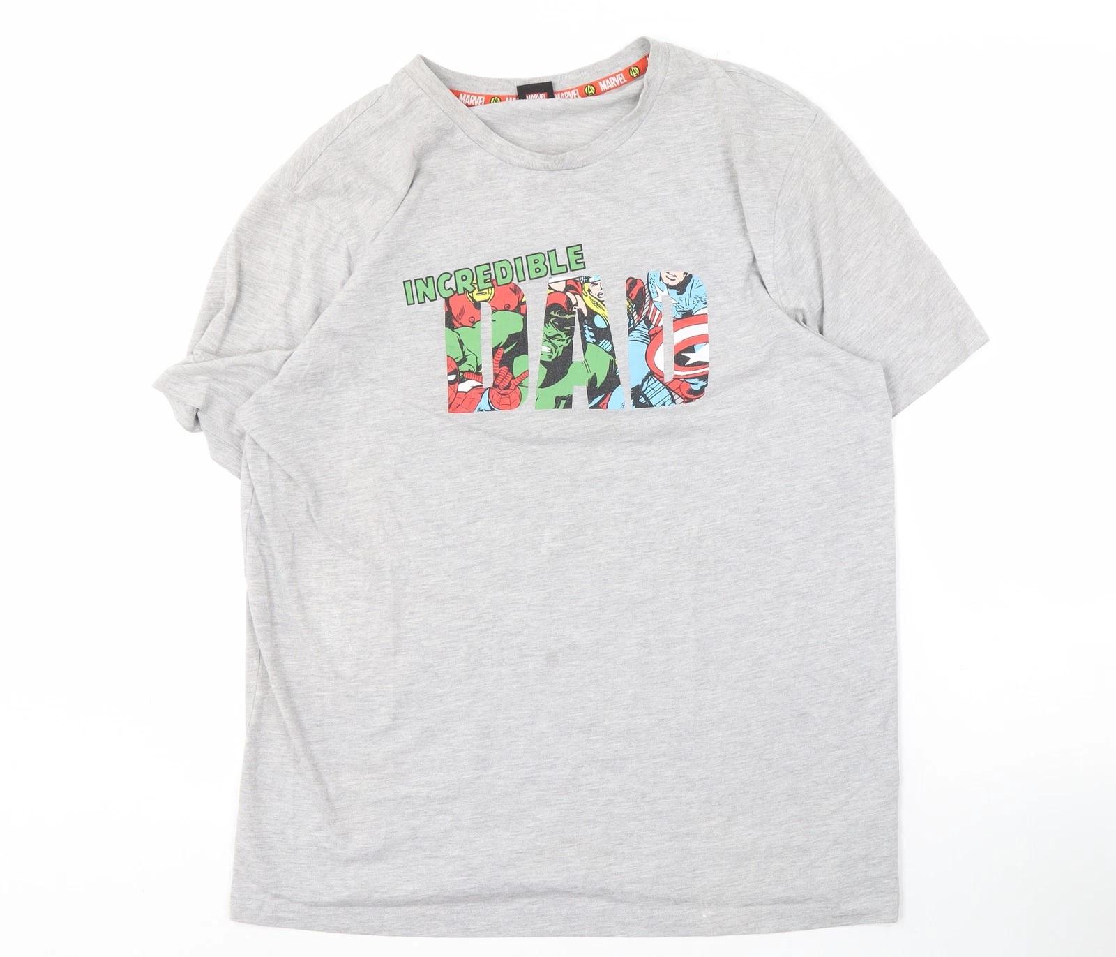 George Men s Grey Marvel Comics T-Shirt M 4XL