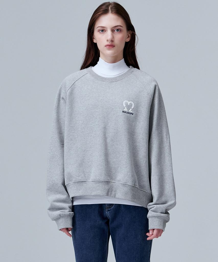 MALOUPE 5305 Brushed Raglan Sweatshirt (Gray)