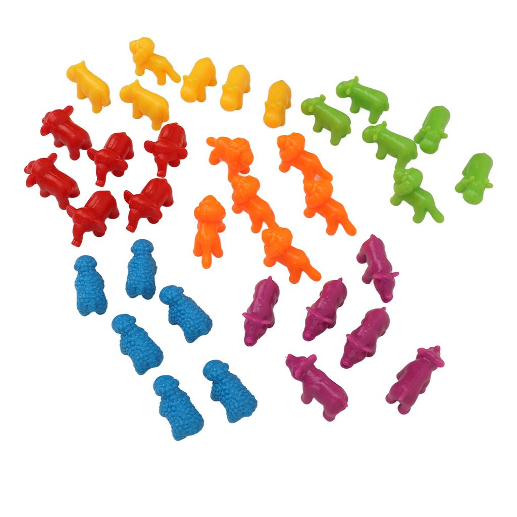 Counting Animal Toy Color Sorting Learning Fine Motor Skills Matching Game Animals Toy with Bowls