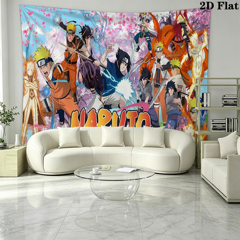 Anime NARUTO Wall Tapestry Aesthetic Wall Hanging Printed Fabric Blanket Decorative Tapestries for Bedroom Living Room Home Decor