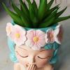 Face Planters Pots Tabletop Decorative Decor Flower Vase Statue Fairy Flowerpot For Cafe Kitchen Drawing Room Bedroom Office