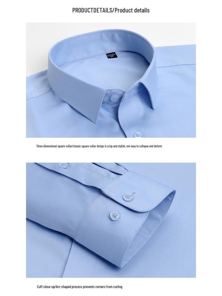 Unisex Long Sleeve Bamboo Fiber Non-Iron Shirt - High Drape and Elastic, Available In Stock.