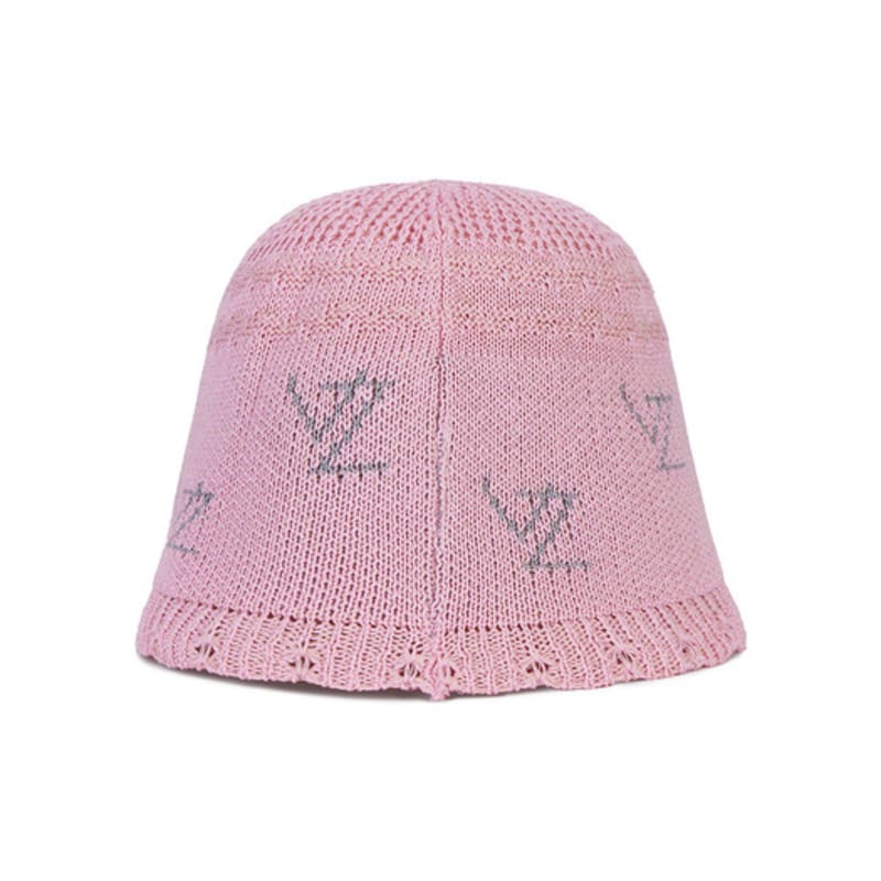 VARZAR VZ Logo Jacquard Bucket Hat Pink