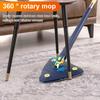 Telescopic Triangle Mop 360° Rotatable Self-wringing Triangle Extended Adjustable Mop Floor Squeeze Free Hand Washing Lazy Tool